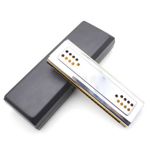 Swan 2-in-1 Dual-sided Tremolo Harmonica Mouth Organ Dural Key of C&G 24 Double Holes Reed harmonica Musical instrument Music