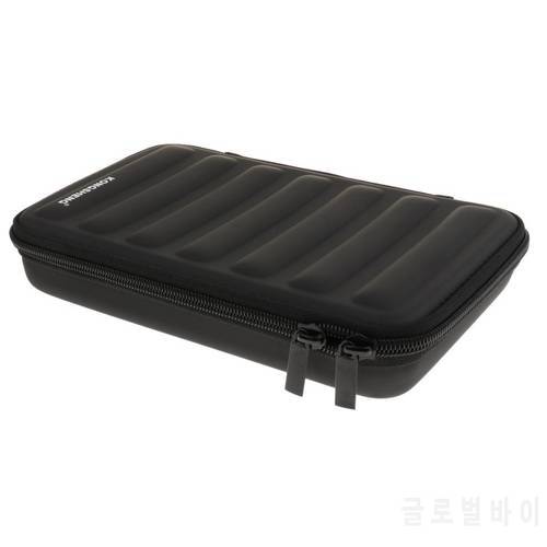 Portable EVA 10 Holes Harmonica Storage Case Black - Hold 7pcs Harmonicas