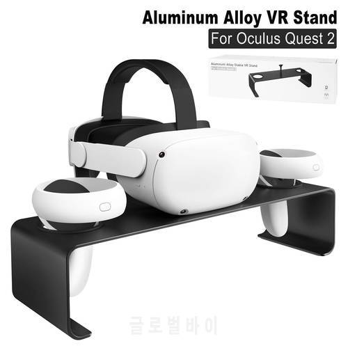 VR Stand for Quest 2 Stand Headset Display Stand and Controller Mount with Non-slip Pad Wall Mount Station for Quest 2