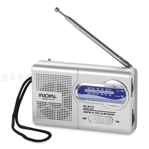 Mini Radio Handheld World Receiver Pocket Weather Radio AM/FM Dual Band Radio Music MP3 Portable Player Speaker Emergency Supply
