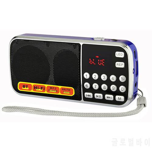 EONKO L-088AMBT Super bass Bluetooth AM FM Radio with TF USB AUX Handsfree Flashlight