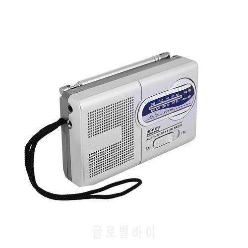 AM/FM Fashion Radio Multi-function Mini Pocket AM/FM Radio Speaker Receiver Telescopic Antenna Radio Receiver BC-R119