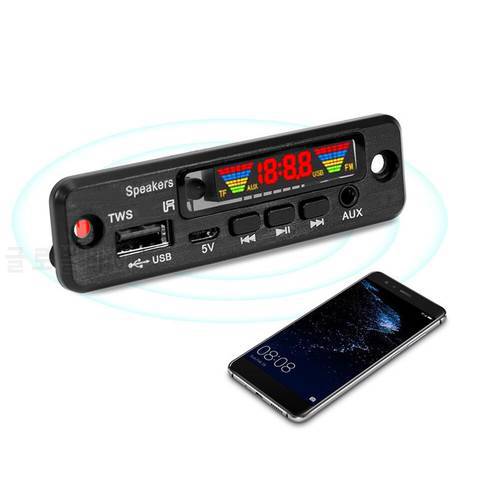 Color Screen 5V MP3 Decoder Board TWS Wireless 5.0 Audio Module Support APE USB AUX TF FM Radio For Car accessories