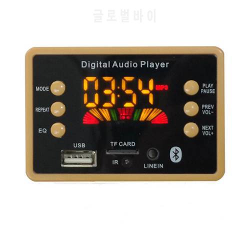NEW Color screen Wireless Bluetooth-Compatible MP3 WMA Decoder Board Audio Module Support USB AUX TF FM EQ function