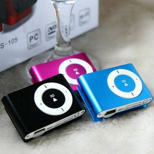 Mini Portable USB MP3 Player Mini Clip MP3 Waterproof Sport Compact Metal Mp3 Music Player with TF Card Slot Candy Colors