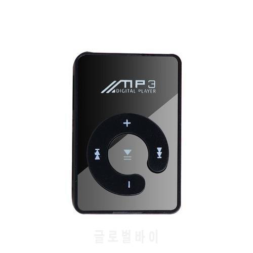 Mini MP3 Portable Mini Mirror Clip MP3 Player Music Media Support Micro SD TF Card Fashion Hifi MP3 for Outdoor Sports