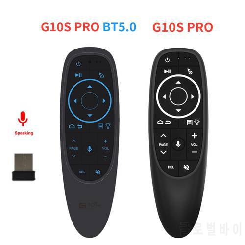 G10S Pro BT Air Mouse Mini Voice Search 2.4G Wireless Smart Backlit Remote Control Gyro Sensing Mic BT5.0 for Android tv box