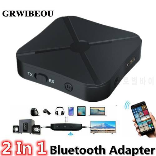 2 In 1 Wireless Bluetooth Audio Receiver Transmitter Music Stereo Adapter with RCA USB AUX 3.5mm Jack For Car Home TV MP3