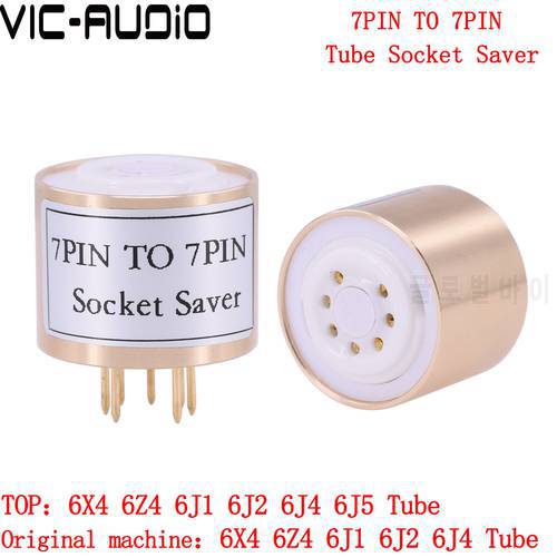 1PC 7Pin TO 7Pin Vacuum Tube Socket Test Socket For 6X4 6J1 6J2 6J3 6J4 6J5 6Z4 Audio Vintage Tube Socket Saver Amplifier