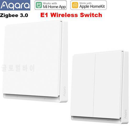 Aqara Wireless Switch E1 Zigbee 3.0 Smart Wall Switch Intelligent Dual Control Remote Control Work with Homekit Mi Home APP