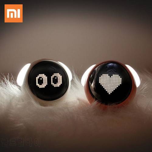 For Xiaomi Cute Expression Alarm Clock Multi Function Digital LED Voice Controlled Light Bedside Thermometer Clock For Home