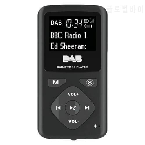 DAB/DAB Digital Radio Bluetooth 4.0 Personal Pocket FM Mini Portable Radio Earphone MP3 Micro-USB for Home