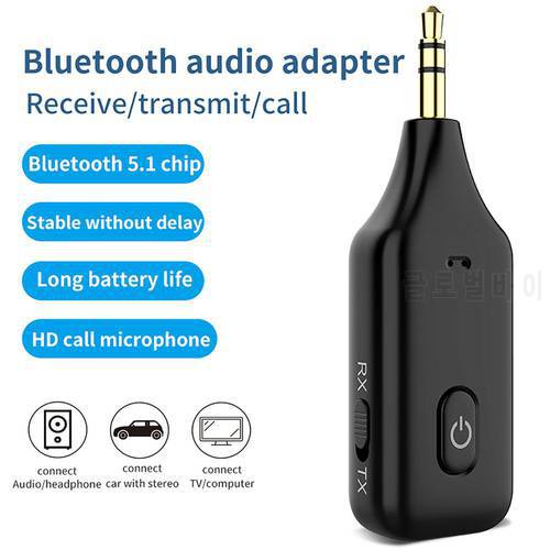 3.5mm Aux Bluetooth Receiver Transmitter 3 IN 1 Wireless Stereo Audio Adapter with Handsfree Microphone for Car Speaker TV