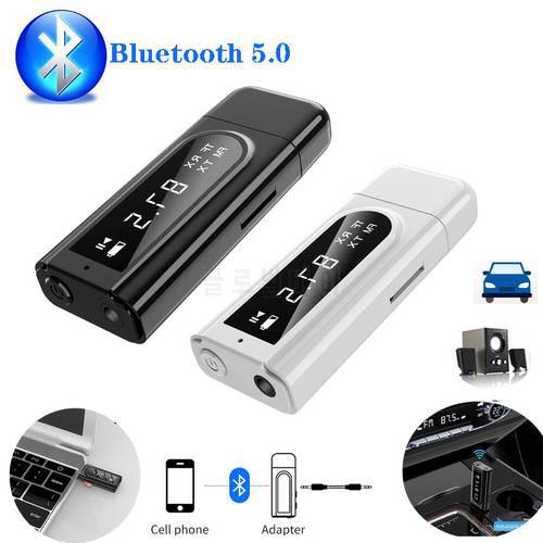 USB Car FM Bluetooth 5.0 Receiver MP3 Play aux Audio Dual Output Stereo Transmitter Adapter Home Stereo TV PC Phone Headset Car