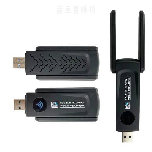 2.4G 5G 1200Mbps Usb Wireless Network Card Antenna AP Wifi Adapter Dual Band WiFi Usb 3.0 Lan Ethernet 1200M For Win10 Laptop PC