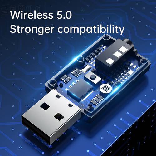 2020 T-02 USB Bluetooth 5.0 Adapter Wireless Receive 3.5mm Jack Music Audio Transmitter 2 in1 Adapter for PC Computer TV Car