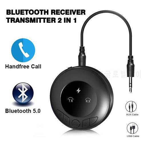 2022 Bluetooth 5.0 Transmitter Receiver 3.5mm AUX Audio Jack Wireless Adapter Support SBC, Apt-X/LL, AAC For Car PC