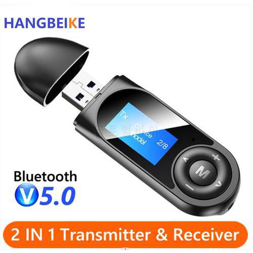 Bluetooth 5.0 Receiver USB Adapter 4 In 1 Wireless 3.5mm AUX Jack Audio Receiver/Transmitter For TV PC Car Headphones Kit Set