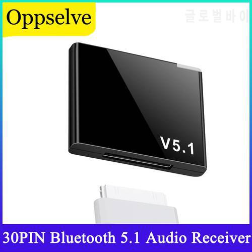New Upgrade Wireless Stereo Music Mini Adapter Bluetooth V5.1 Audio Receiver Compatible For IOS iPhone iPad 30 Pin Dock Speaker