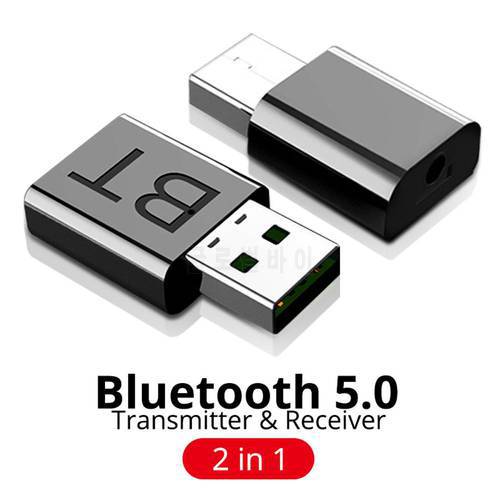 Mini USB Bluetooth-compatible 5.0 Transmitter Receiver Stereo Bluetooth-compatible USB RCA 3.5mm AUX For PC TV