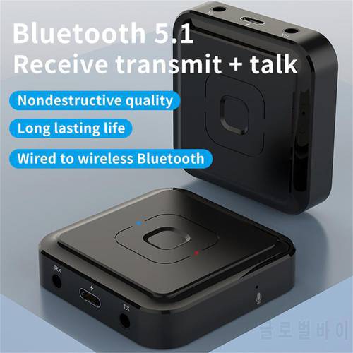 Bt-22 Wireless Bluetooth 5.1 Receiver Transmitter 2 In 1 Usb Audio Adapter Support Hands-free Voice Calling For Car Headphone