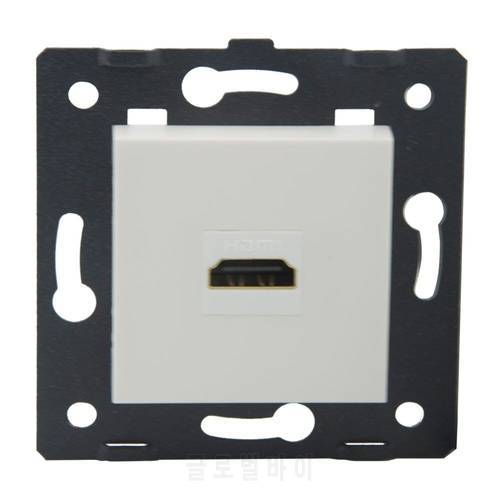 EU 45 Style 1 Port HDMI Female To Female Wall Plate Support 4K