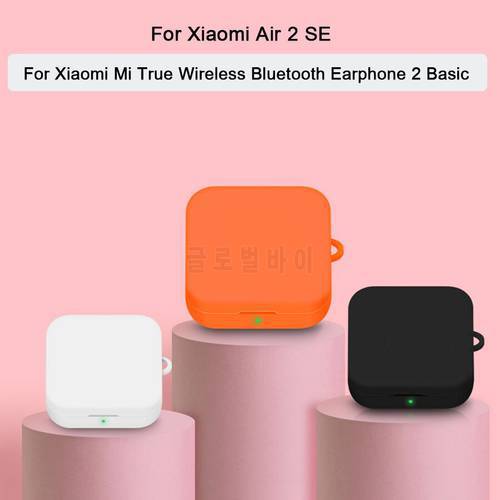 Silicone Protective Case for Xiaomi Mi True Wireless Earphones 2 Basic Headphones Boxs For Xiaomi Mi Air 2 SE Cover with Hook