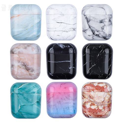 Marble Pattern Case For Apple Airpods 1 2 Earphone Case Cute Cover For Airpods 2 Air Pods 1 Airpod Case Shell Sleeve Coque Cover