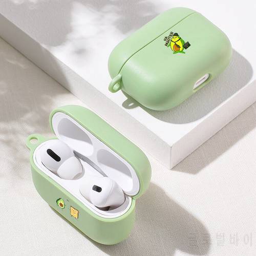 Cute Avocado Soft Earphone Case For Apple Airpods Pro Case Cover Wireless Bluetooth Silicone Air Pods 3 Case Protective Cover