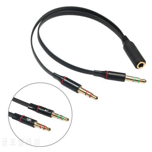 3.5mm Jack Microphone Headset Audio Splitter Cable Female To 2 Male Headphone Mic Aux Extension Cables For Phone Computer