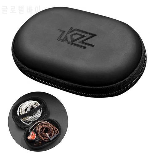 KZ Portable Waterproof Faux Leather Earphone Cable Storage Bag Case Organizer