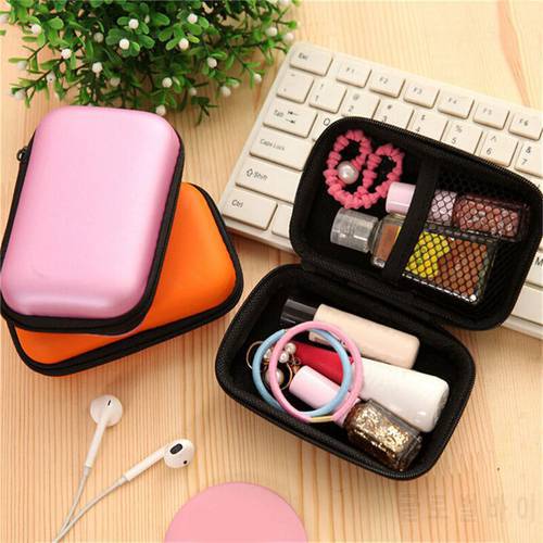 Mini Portable Earphone bag Coin Purse Headphone USB Cable Case Storage Box Wallet Carrying Pouch Bag Earphone Accessories