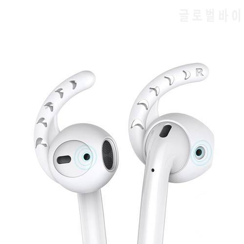 For Airpods Ear Covers Soft Silicone Antislip Ear Hook Earbuds Tips Headphones Case for Apple Airpods 1&2 Accessories for Earpod