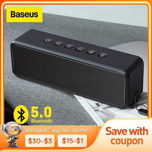 Baseus Portable Wireless Bluetooth Speaker 20W Bass Boost EQ Mode IPX6 Waterproof Bluetooth 5.0 Speakers, Support TF-card AUX