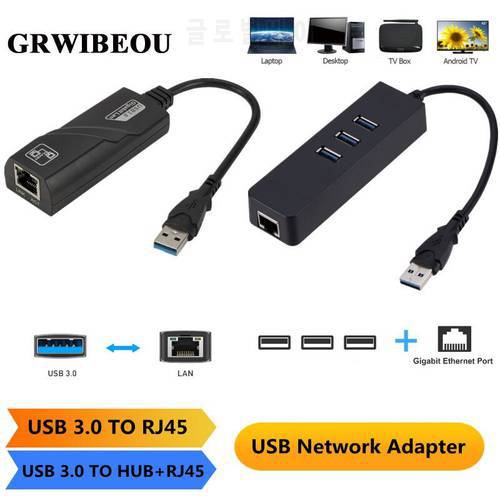 USB 3.0 TO USB Rj45 Lan Ethernet Adapter Network Card to RJ45 Lan Ethernet Adapter for Windows 10 Macbook Xiaomi Mi PC