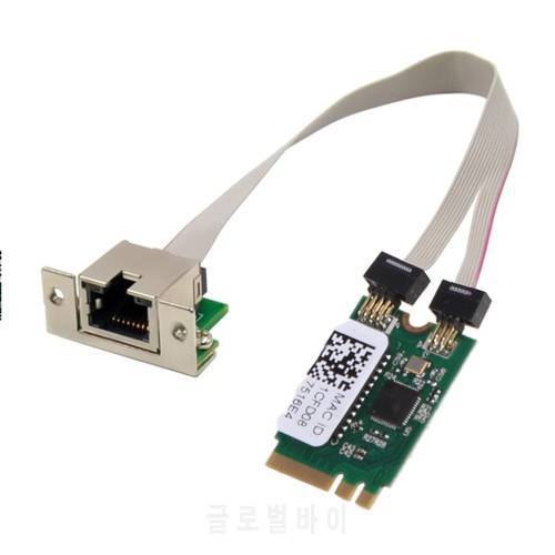 M.2 A Key and E Key to 100M/1000M/2.5G Gigabit Ethernet Network Adapter LAN Card RTL8125B NIC for Windows/Linux/Mac K1KF