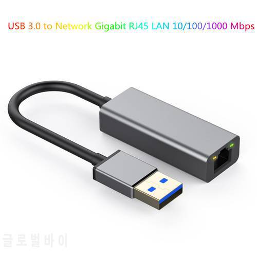 Wired Ethernet Network Card USB 3.0 To Gigabit Ethernet RJ45 LAN 10/100/1000 Mbps Network Adapter For PC Wholesales
