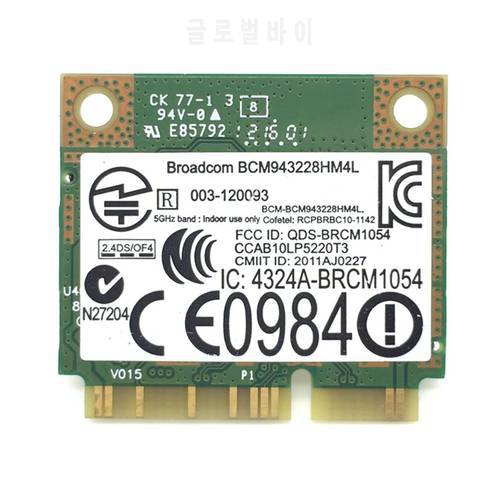 Dual Band 300Mbps BCM943228HMB 4.0 802.11a/b/g/n Wifi Wireless Card Half Mini PCI-E Notebook Wlan 2.4Ghz 5Ghz Adapter