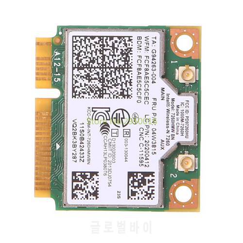 For IBM Lenovo Thinkpad Wireless N Card For 04W3815 Intel 7260HMW-BN 20200412 Network Card C26