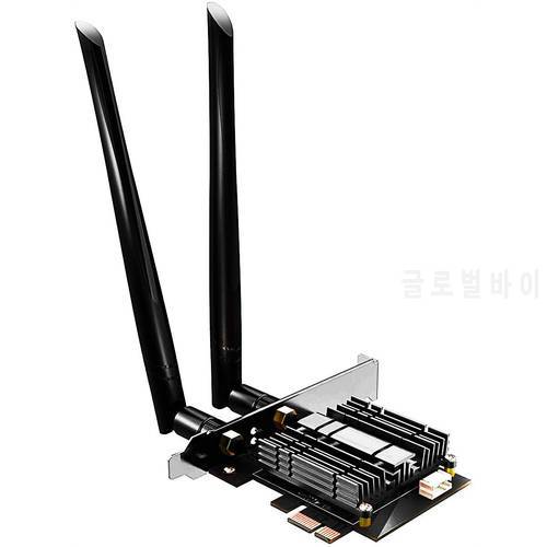 WiFi 6E Wireless Network Card, Three Band Total Speed 3000Mbps, BT 5.2, Windows 10/11 (64 Bit) Compatibility