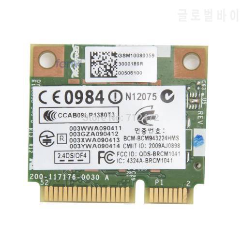 SSEA Wireless card For Broadcom BCM943224HMS 300Mbps 802.11a/b/g/n Mini PCI-E 2.4G/5GHZ For Hp 2540p 8460p 5310m SPS:582564-001