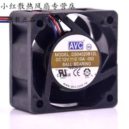 1pcs for AVC 4CM 4020 DS04020B12L 12V 0.10A 3-wire server inverter double ball cooling fan