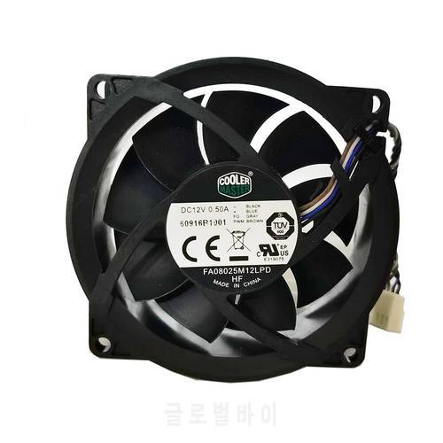 NEW For CoolerMaster FA08025M12LPD 12V 0.50A 804057-001 80*80*25mm Cooling Fan 4pin Cooling Fan Processor Cooler Heatsink Fan