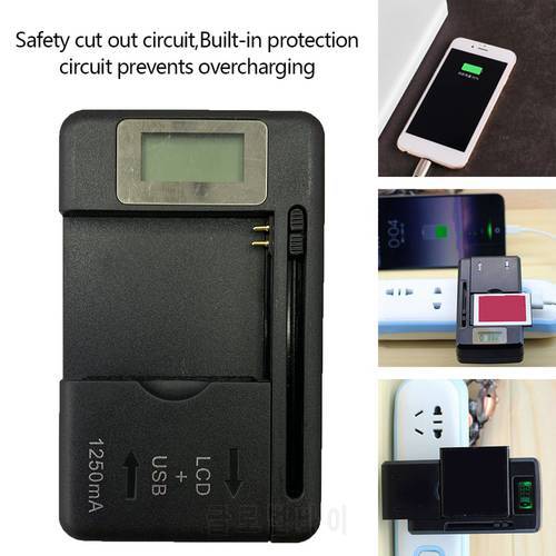 Universal Mobile Battery Charger LCD Indicator Screen For Cell Phones With USB-Port Charger For Most Lithium-Ion Batteries