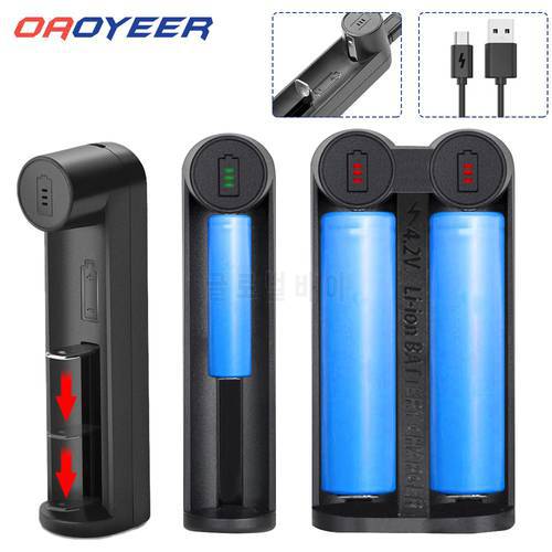18650 Battery Charger Smart Charging 1 Slot USB 18650 26650 18350 32650 21700 26700 26500 Li-Ion Rechargeable Battery Charger