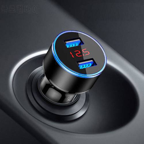 3.1A Dual USB Car Charger 2 Port LCD Display 12-24V Cigarette Socket Lighter Fast Car Charger Power Adapter For Smart Phone
