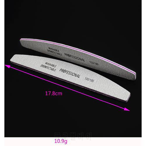 Excellent Value 5pcs Boat Grey Nail File Sanding Nail Files & Buffer Disposable 100/180 UV Gel Salon Manicure Tools Supplier.