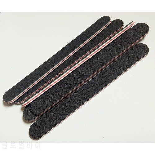 5pcs/set black sandpaper with RED heart nail file 180/240 Professional Art Nail File Grit For Manicure Natural Nails