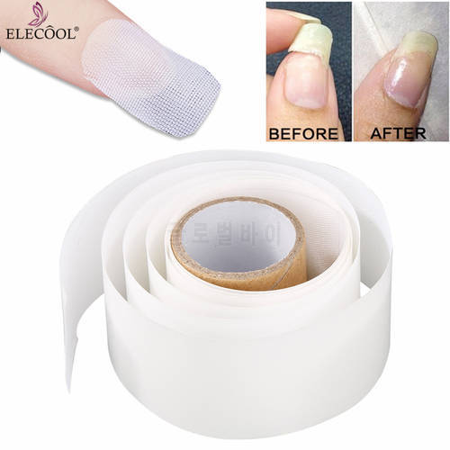 ELECOOL Adhesive Nail Repair Fiberglass Silk Wrap Nail Protector Reinforce Nail Tips White UV Gel Acrylic Nail Art Tool TSLM1