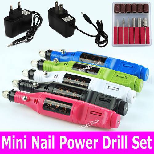 Nail Power Drill Set 6bits Professional Electric Drills Manicure Styling Tool Pedicure SWO Filing Shaping Tool Feet Care Product